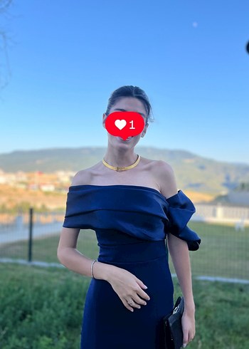 Uzun Lacivert özel gün abiye - Görsel 4