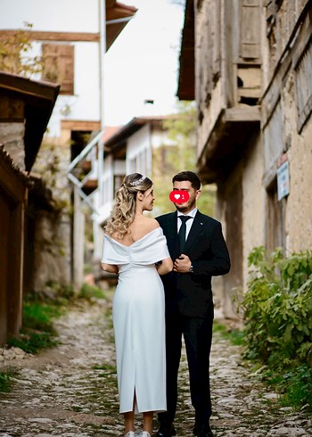 Beyaz Midi Boy Nişan Elbisesi - Görsel 3