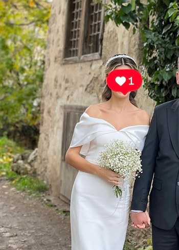 Beyaz Midi Boy Nişan Elbisesi - Görsel 6