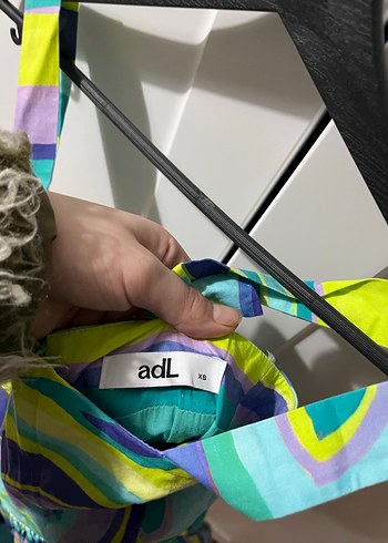 Kadın Çok Renkli Mini Askılı Elbise - Görsel 2