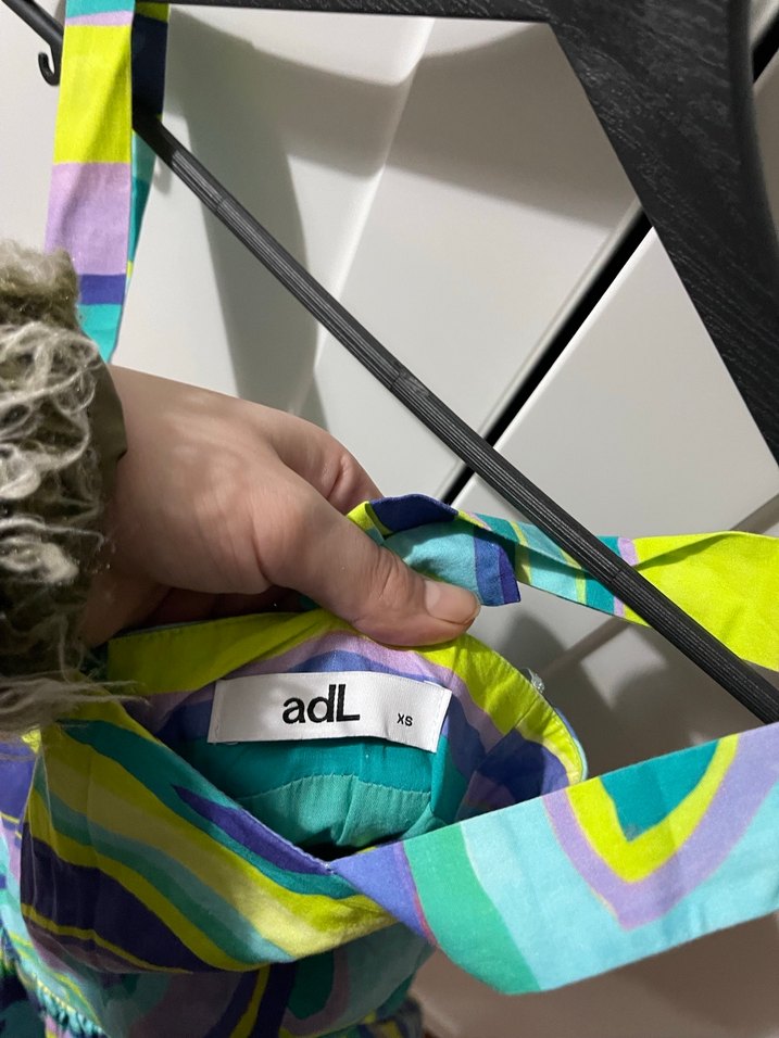 Kadın Çok Renkli Mini Askılı Elbise - Görsel 2