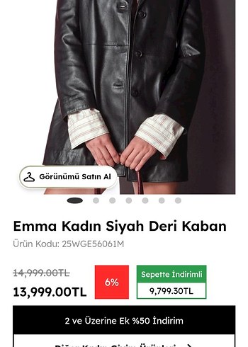 Mood by Derimod Hakiki Kuzu Derisi Ceket - Görsel 2