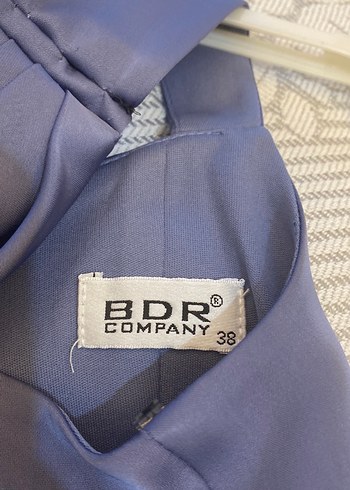 Drapeli Uzun Mor Abiye Elbise - Görsel 2