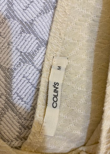 V Yaka Sarı Triko Kadın Bluz - Görsel 4