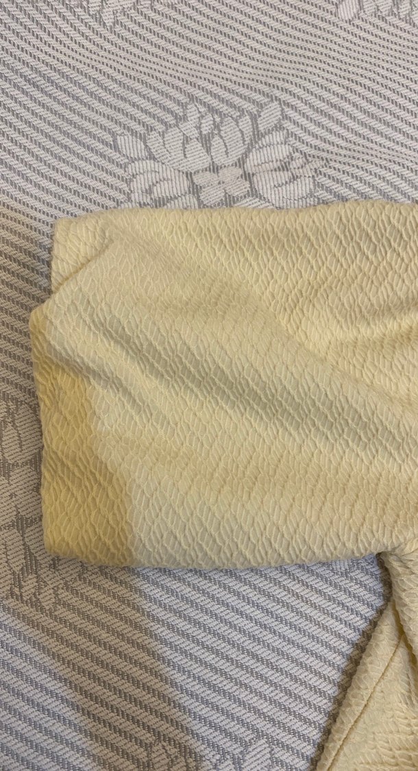 V Yaka Sarı Triko Kadın Bluz - Görsel 2