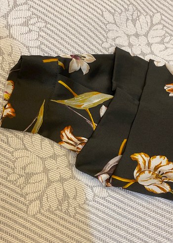 Kadın Kahverengi Çiçek Desenli gömlek - Görsel 2