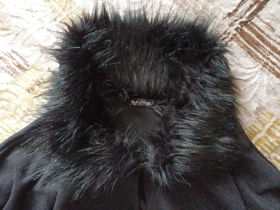 Kürk Detaylı Siyah Kadın Panço - Görsel 2