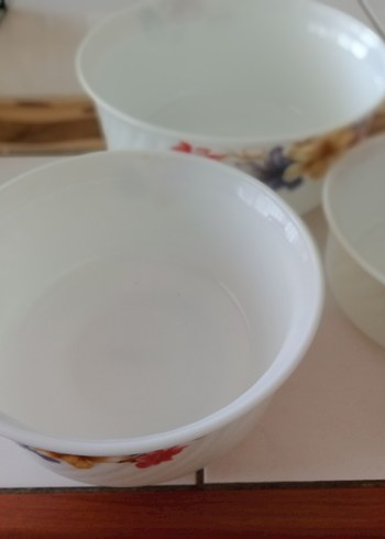 porselen Çiçek Desenli Beyaz Saklama Kapları Seti - Görsel 4