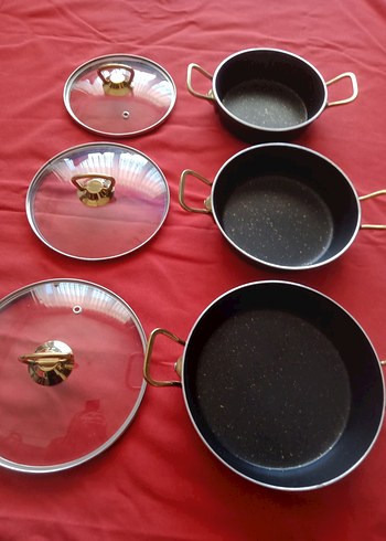 altı parça granit sahan seti - Görsel 2