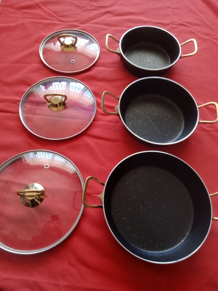 altı parça granit sahan seti - Görsel 2