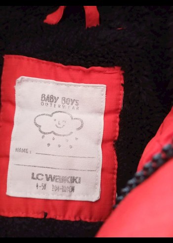 Kırmızı Erkek Çocuk Kapüşonlu Mont - Görsel 2