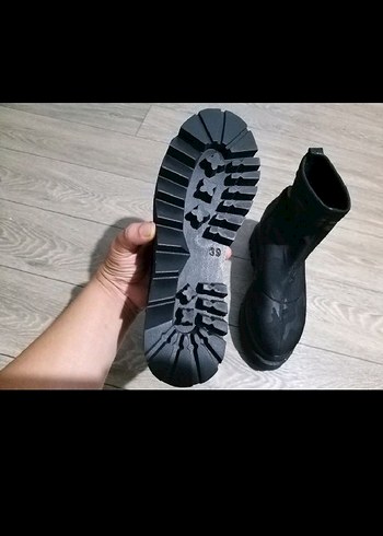 Platform Topuklu Siyah Gotik Kadın Çizme - Görsel 2