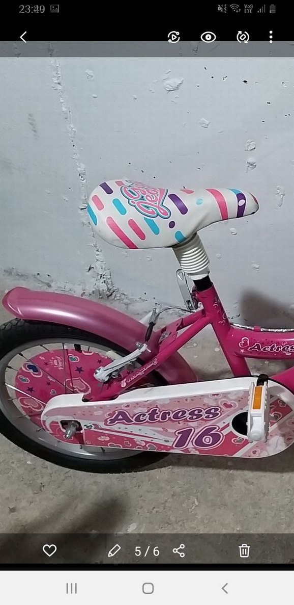 Pembe Çocuk Bisikleti Sepetli - Görsel 4