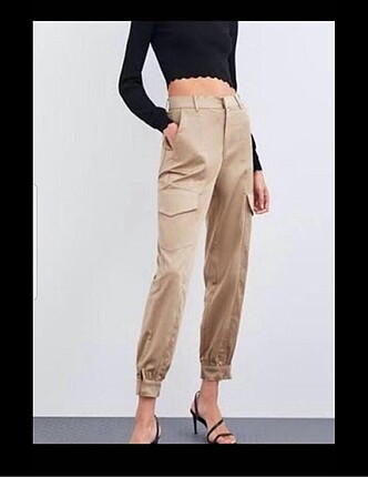 Yüksek bel saten jogger pantolon