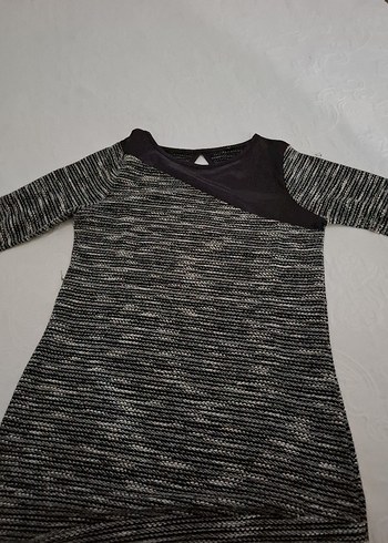 Gri Kadın Triko Midi Elbise - Görsel 4