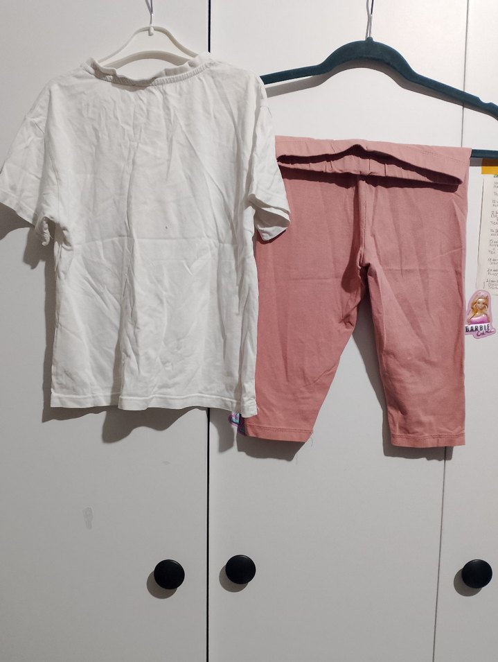 Beyaz Baskılı Kısa Kollu Pijama Takımı - Görsel 2