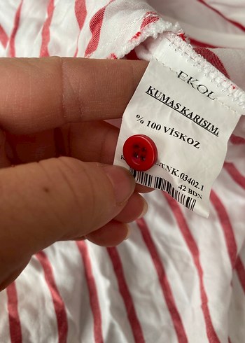 Ekol ekol marka kırmızı beyaz çizgili gömlek