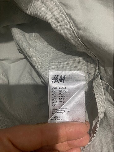 1-2 Yaş, 19 cm Beden 2 adet H&M marka çocuk bebek şapkası