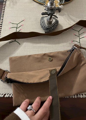 Bej Bohem Kadın Clutch Çanta - Görsel 4