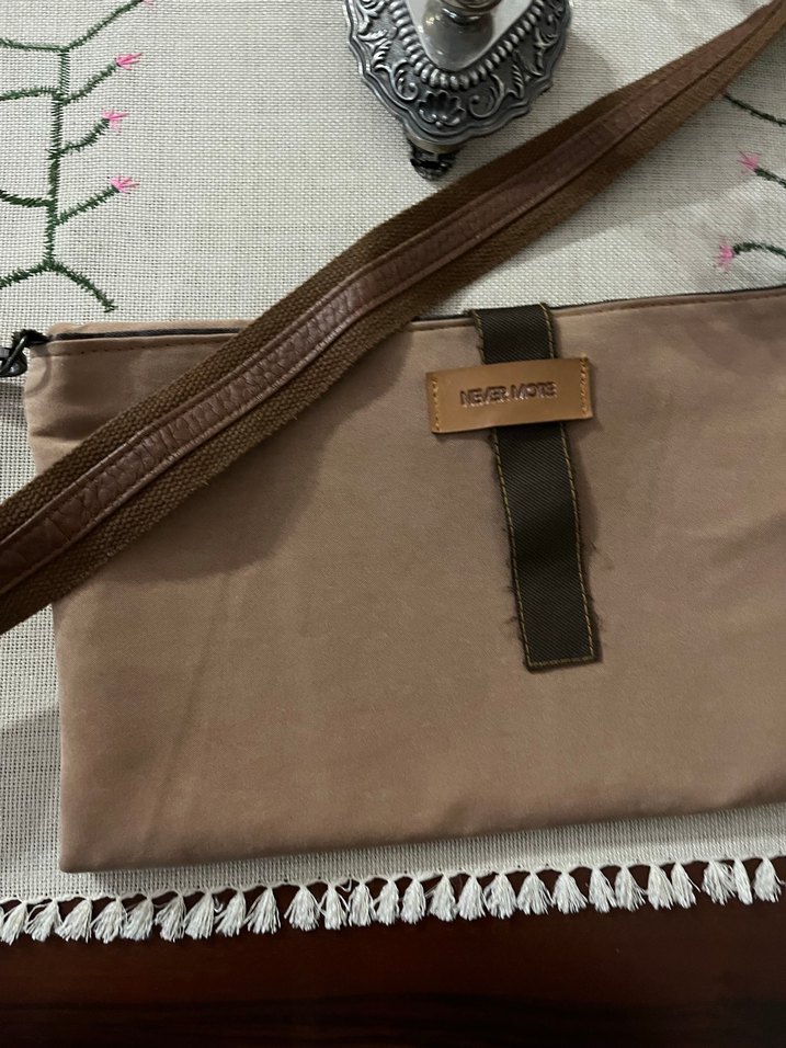 Bej  Bohem Kadın Clutch Çanta - Görsel 2