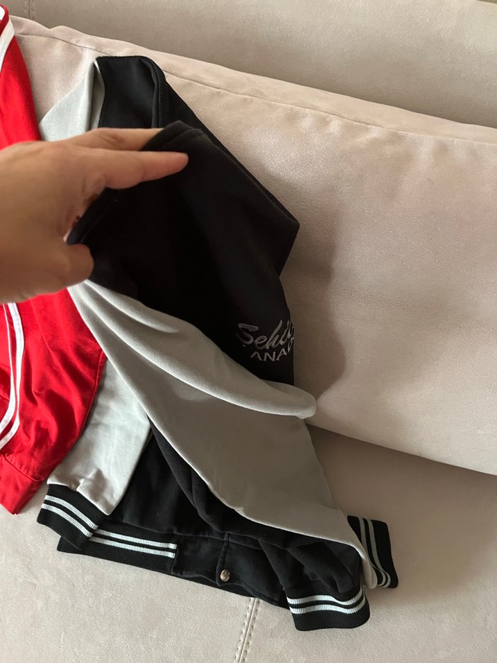 Kırmızı Fermuarlı Erkek Spor  eşofman üstü - Görsel 3