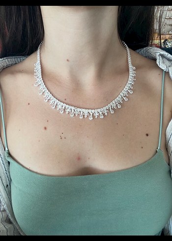 Zirkon taşlı Kolye Seti - Görsel 4