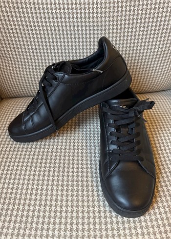 Armani Siyah Deri Erkek Spor Ayakkabı - Görsel 2