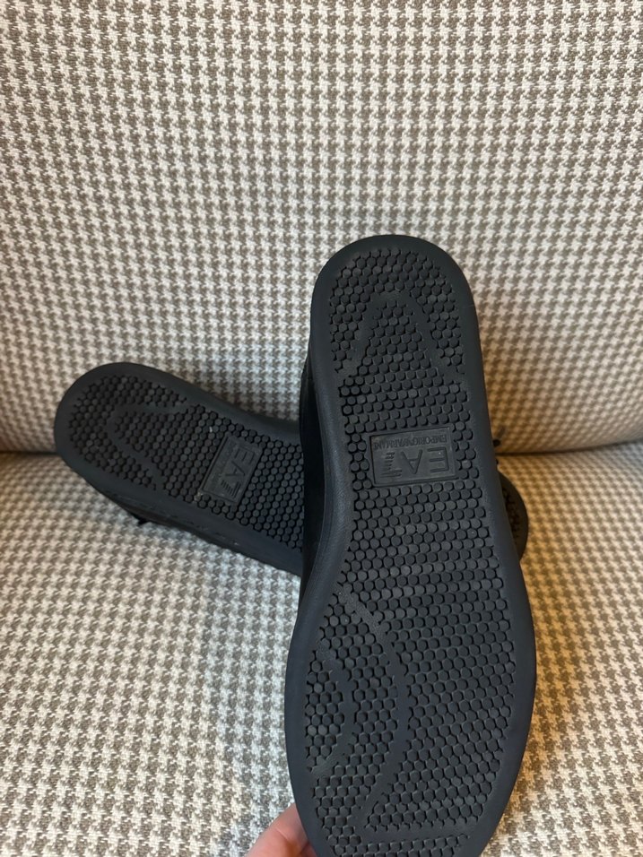 Armani Siyah Deri Erkek Spor Ayakkabı - Görsel 4