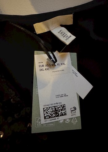 Etiketli Siyah Payetli Kadın Abiye Elbise - Görsel 4