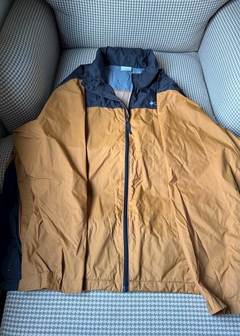 Hardal-Siyah Columbia Fermuarlı Erkek Yağmurluk - Görsel 2