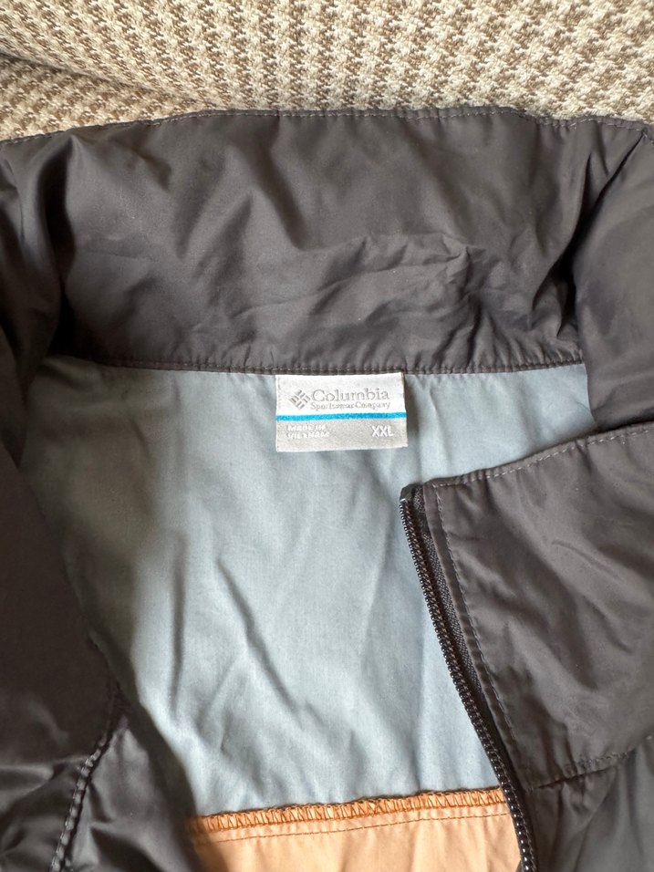 Hardal-Siyah Columbia Fermuarlı Erkek Yağmurluk - Görsel 4