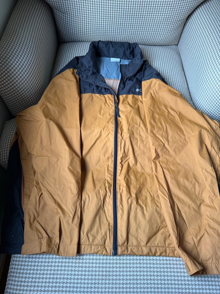 Hardal-Siyah Columbia Fermuarlı Erkek Yağmurluk - Görsel 2