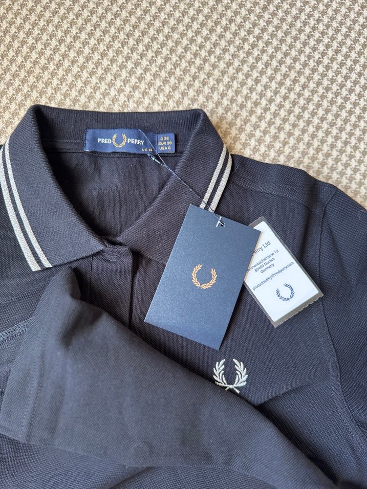 Siyah Fred Perry Polo Tişört - Görsel 3