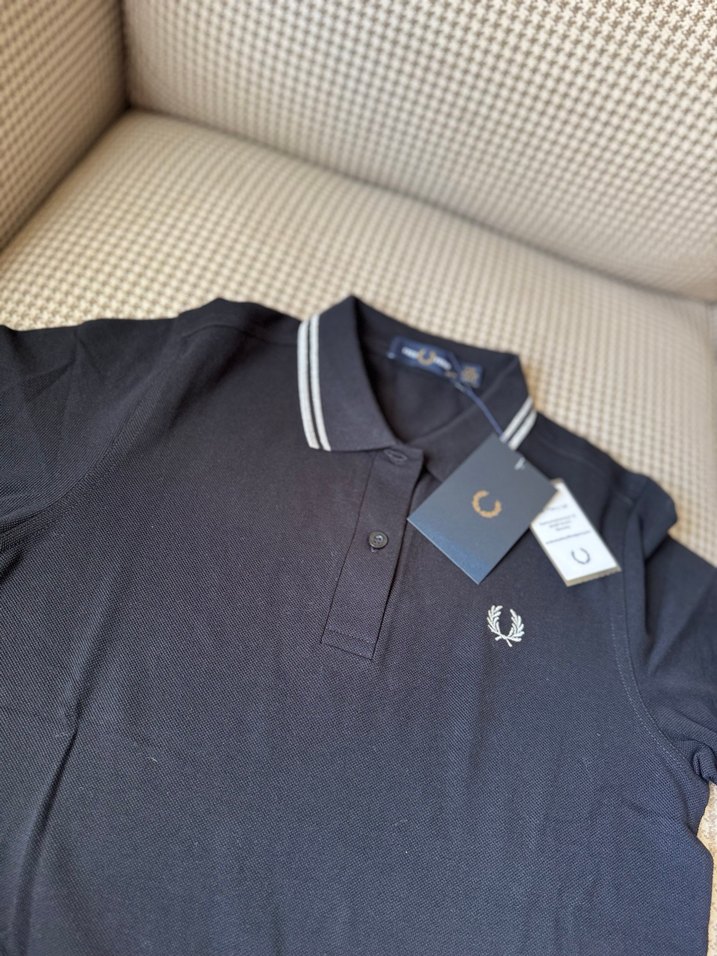 Siyah Fred Perry Polo Tişört - Görsel 4
