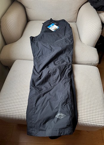 Erkek Siyah Kayak Pantolonu, Bol Kesim, Kemerli - Görsel 4