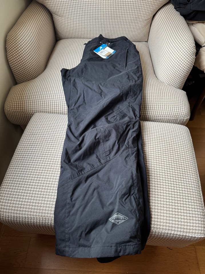 Erkek Siyah Kayak Pantolonu, Bol Kesim, Kemerli - Görsel 4