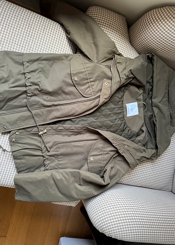 Mango Haki Bol Kesim Mont - Görsel 4