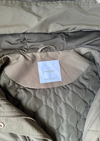 Mango Haki Bol Kesim Mont - Görsel 3