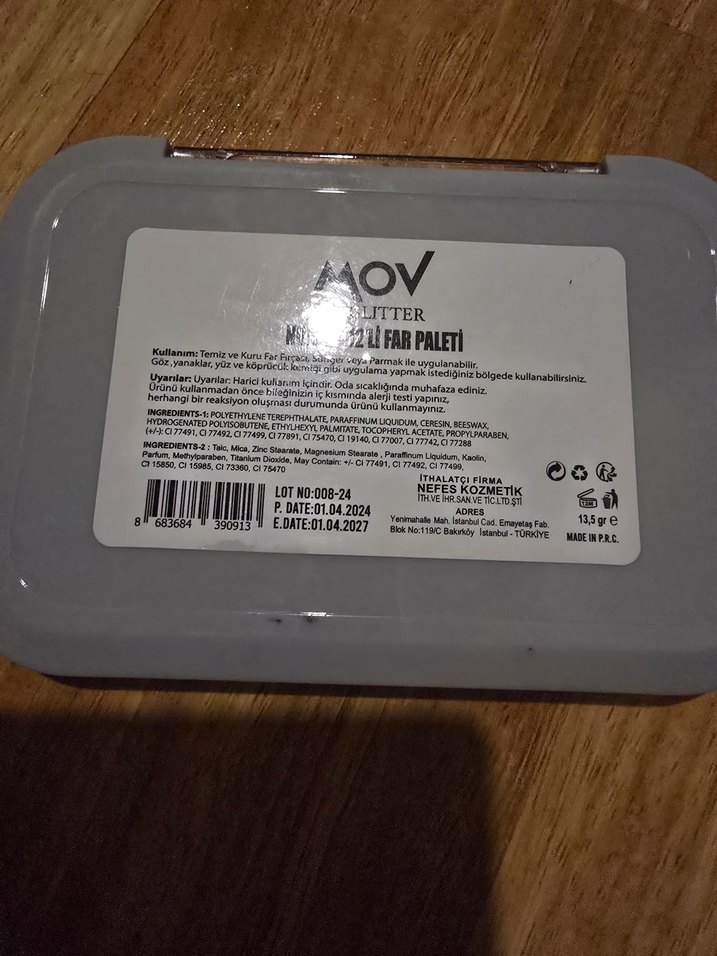 MOV Parlak Çok Renkli Far Paleti - Görsel 2