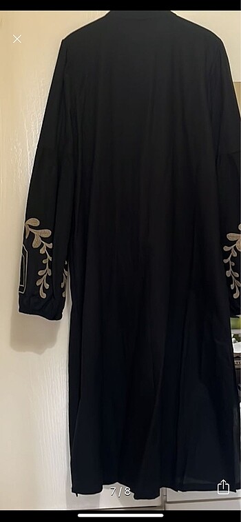 l Beden siyah Renk Esq etnik nakıslı ve kemerli elbise