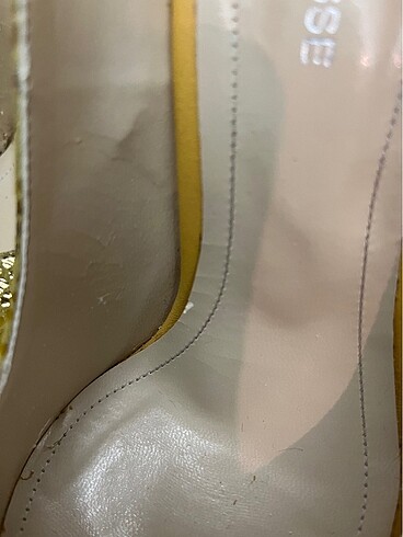 Elise Süet deri gold stiletto