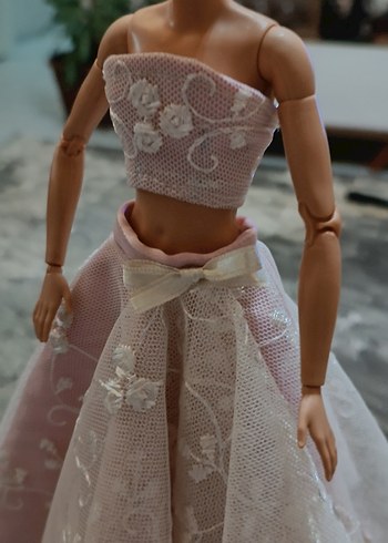 Pembe Dantel Detaylı Bebek Elbisesi - Görsel 4