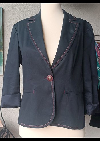 Ekol Lacivert Düğmeli Kadın Ceket / 42 Beden Ekol ceket - Görsel 4