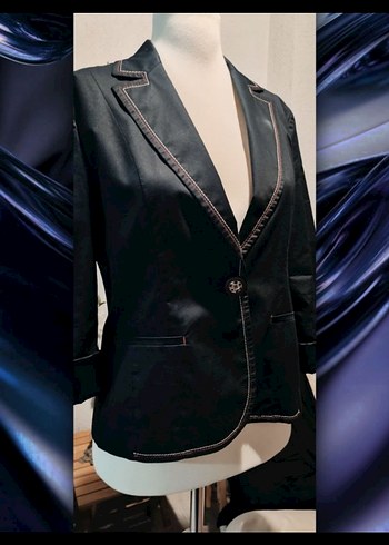 Ekol Lacivert Düğmeli Kadın Ceket / 42 Beden Ekol ceket - Görsel 2