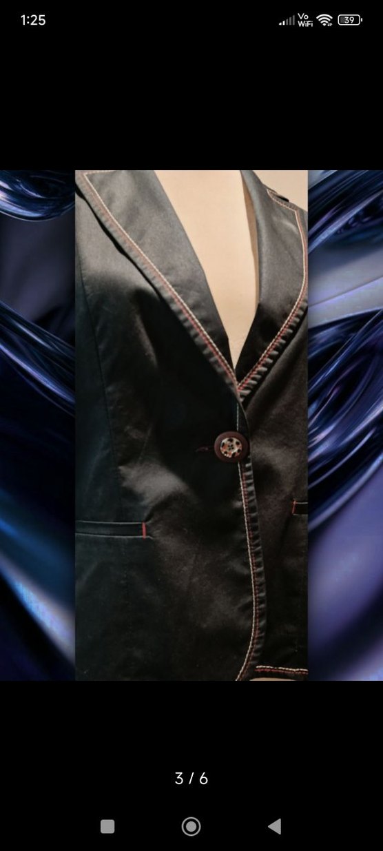 Ekol Lacivert Düğmeli Kadın Ceket / 42 Beden Ekol ceket - Görsel 3