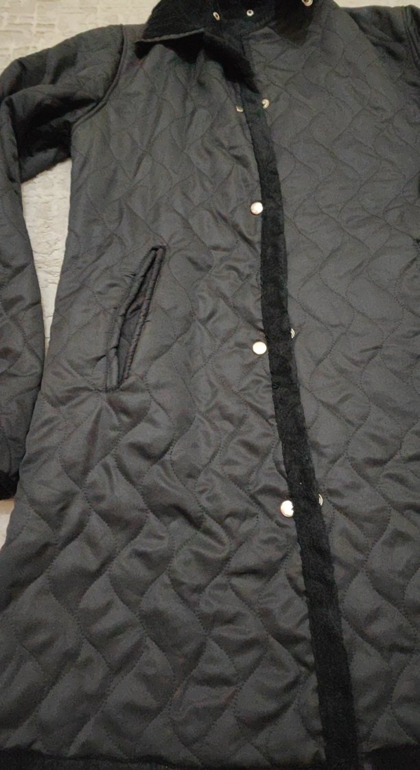 Düğmeli Siyah Uzun Kadın Ceket - Görsel 2