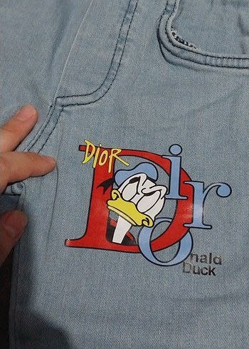 LC Waikiki Erkek Çocuk Mavi Denim Baskılı Pantolon
