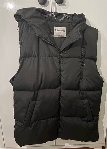 Fullamoda Siyah Fermuarlı Kadın Yelek - Görsel 2