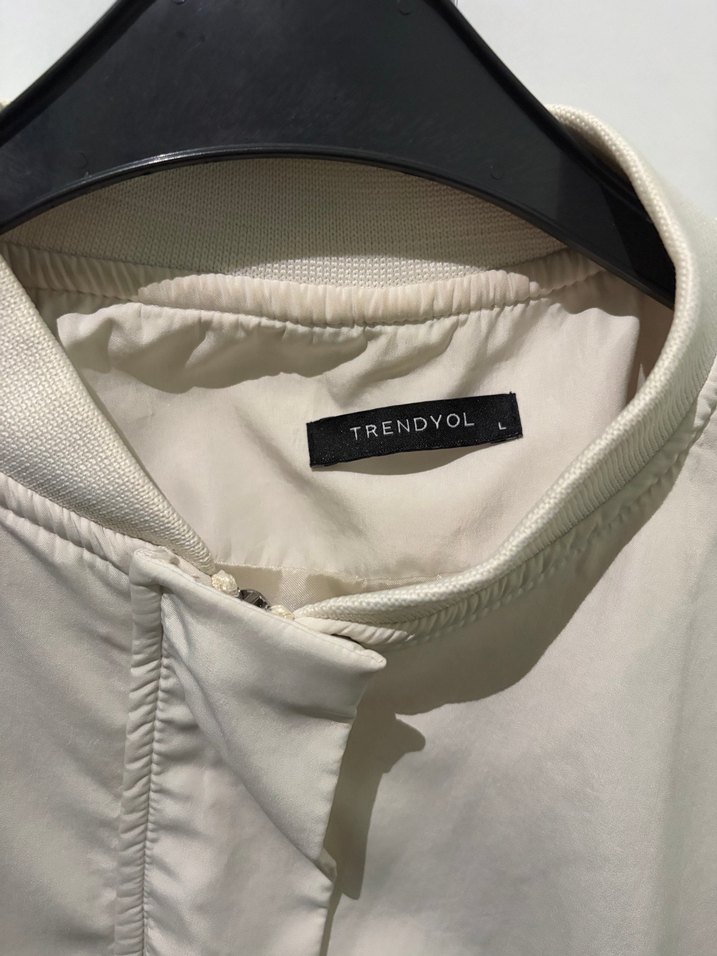 Beyaz Kadın Midi Boy Basic Ceket - Görsel 2