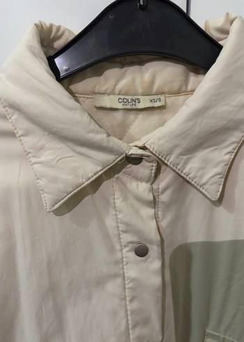 Bej Düğmeli Pamuklu Uzun Kollu Kadın Gömlek - Görsel 2